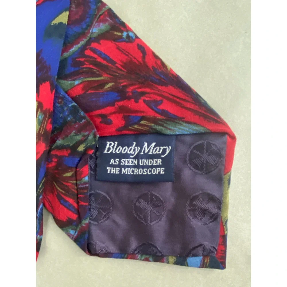 Stonehenge Mens Tie Bloody Mary Cocktail Collection Silk Artsy‎ Red Blue 57x4